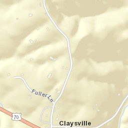 Claysville Tennessee Street Map