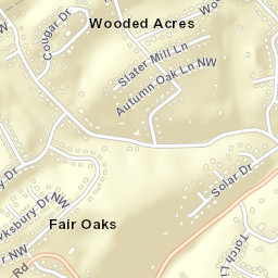 Wooded Acres Tennessee Street Map