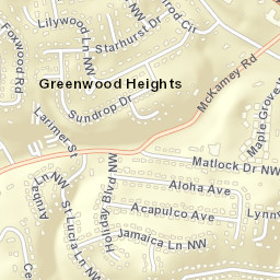 Greenwood Heights Tennessee Street Map