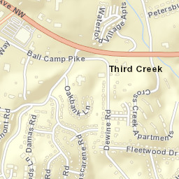 Third Creek Tennessee Street Map