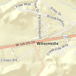 Wilsonville Tennessee Street Map