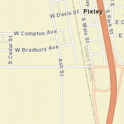 Pixley California Street Map