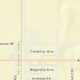 Terra Bella California Street Map