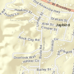 Jaybird Tennessee Street Map