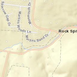 Rocksprings Tennessee Street Map