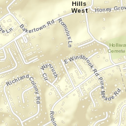 Hunting Hills West Tennessee Street Map