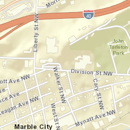 Marble City Tennessee Street Map