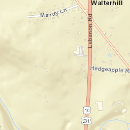 Walterhill Tennessee Street Map