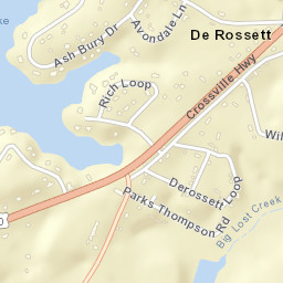 De Rossett Tennessee Street Map
