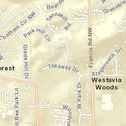 Westavia Woods Tennessee Street Map