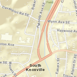 South Knoxville Tennessee Street Map