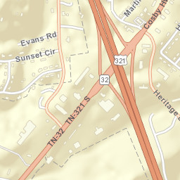 100-222 Heritage Blvd, Newport, TN 37821 Street Map