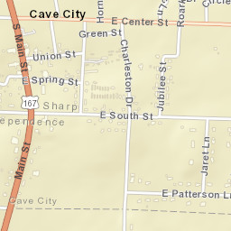 Cave City Arkansas Street Map