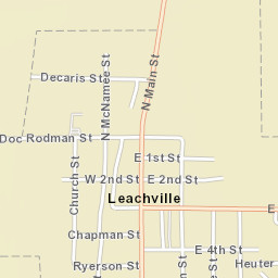 Leachville Arkansas Street Map
