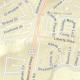 Cadet Tennessee Street Map