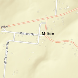 Milton Tennessee Street Map