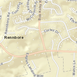 Rennbore Tennessee Street Map