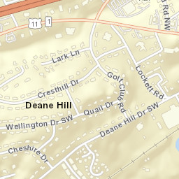 Deane Hill Tennessee Street Map