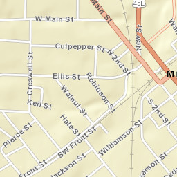 Milan Tennessee Street Map
