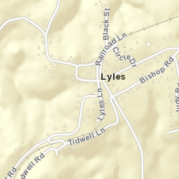 Lyles Tennessee Street Map