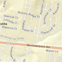 Ewingville Tennessee Street Map