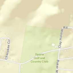 Sparta Hills Tennessee Street Map