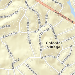 Mooreland Heights Tennessee Street Map