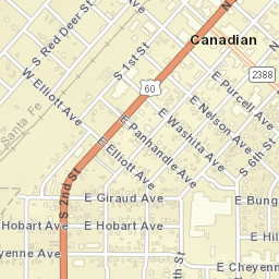 200-224 East Main Street, Canadian, TX Street Map