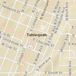 100-148 East Downing Street, Tahlequah, OK Street Map