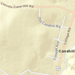 Canehill Arkansas Street Map