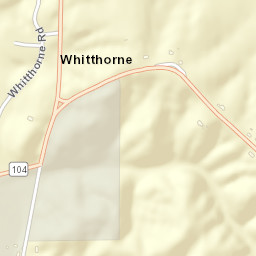 Whitthorne Tennessee Street Map