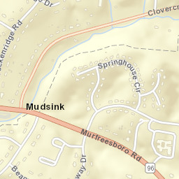 Mudsink Tennessee Street Map