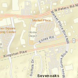 Sevenoaks Tennessee Street Map