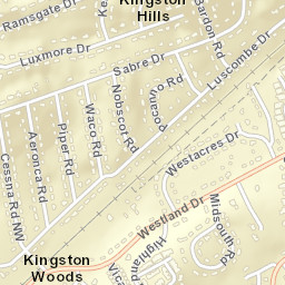 Kingston Woods Tennessee Street Map