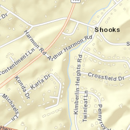 Shooks Tennessee Street Map