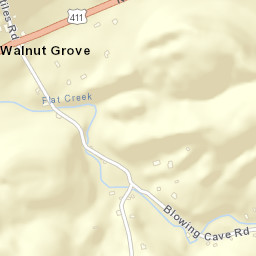 Bird Crossroad Tennessee Street Map