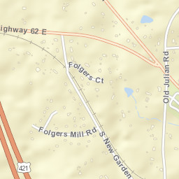 5101-5163 Folgers Mill Road, Julian, NC Street Map