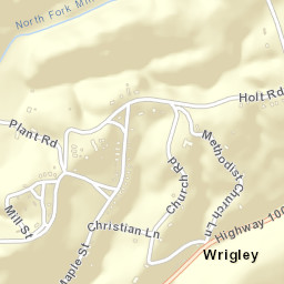 Wrigley Tennessee Street Map