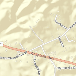 Hendron Tennessee Street Map
