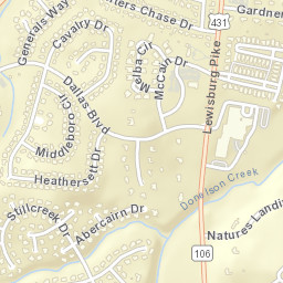 Gardner Estates Tennessee Street Map