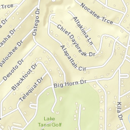 Lake Tansi Village Tennessee Street Map