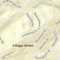 Village Green Tennessee Street Map