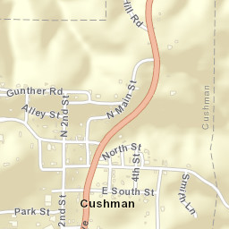 Cushman Arkansas Street Map