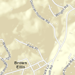 Brown Ellis Tennessee Street Map