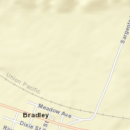 Bradley California Street Map
