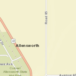 Allensworth California Street Map