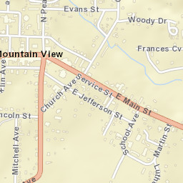 116 East Main Street Mountain View AR Street Map