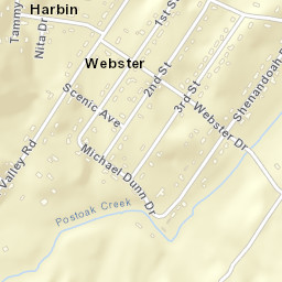 Webster Tennessee Street Map