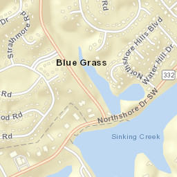 Blue Grass Tennessee Street Map