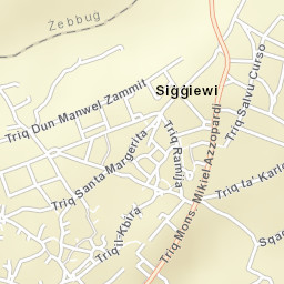 Siġġiewi Street Map